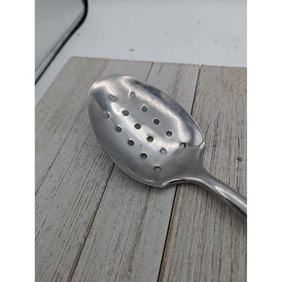 Stainless Steel Slotted Spoon 11 1/2" Unbranded Holes - Picture 2 of 6